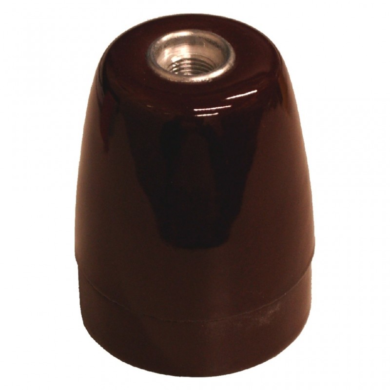 PORTALAMPARAS PORCELANA E27 12545 MARRON