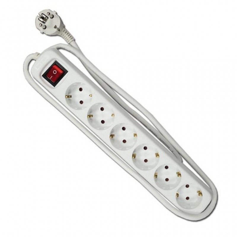 BASE 6 TOMAS CON CABLE CON INTERRUPTOR No. 776