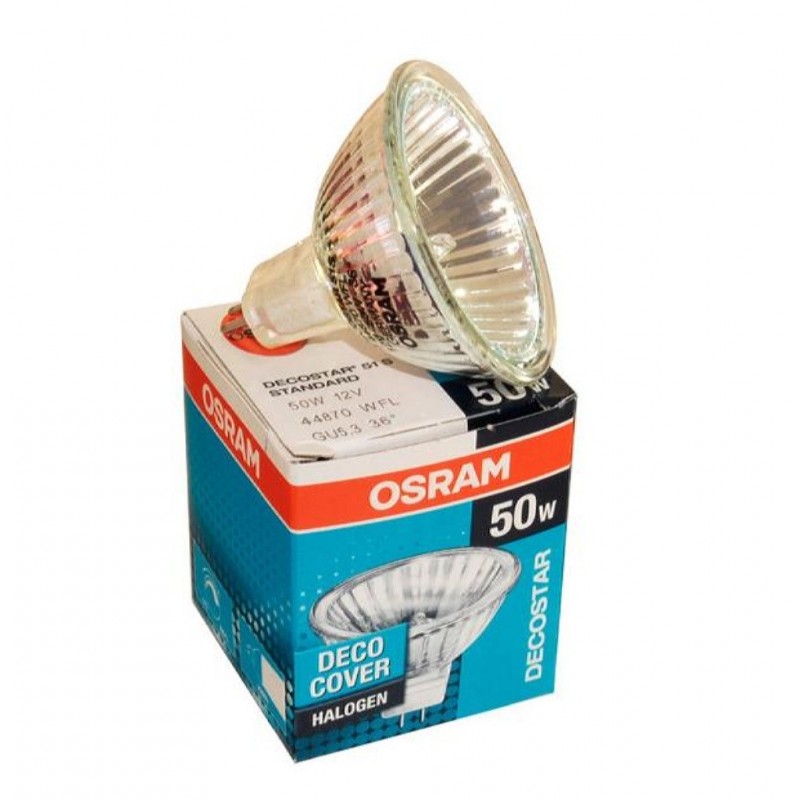 BOMBILLA DICROICA 50mm.  FNV OSRAM 12V-50W.G5.3