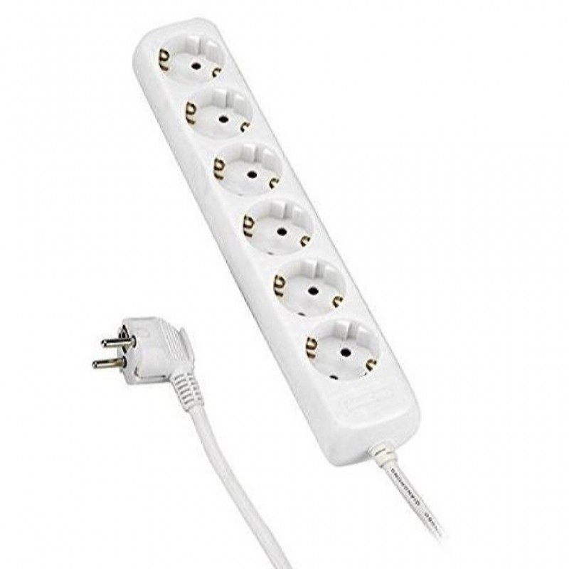 BASE 6T+CABLE+TOMA TIERRA No. 766-3M.BLANCO