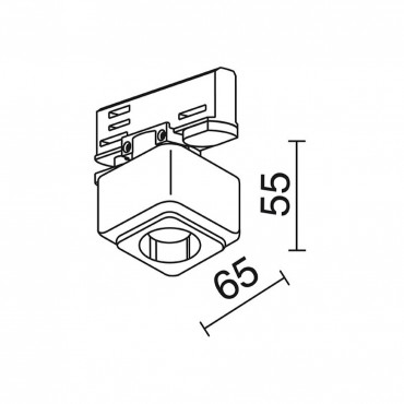 BASE 2P+T DE ENCHUFE PARA CARRIL 97031 NEGRA