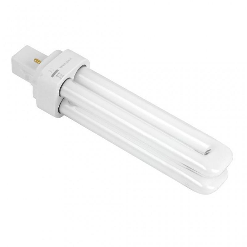 BOMBILLA FLUORESCENTE 2TUB.GE 18W.G24D2 4K