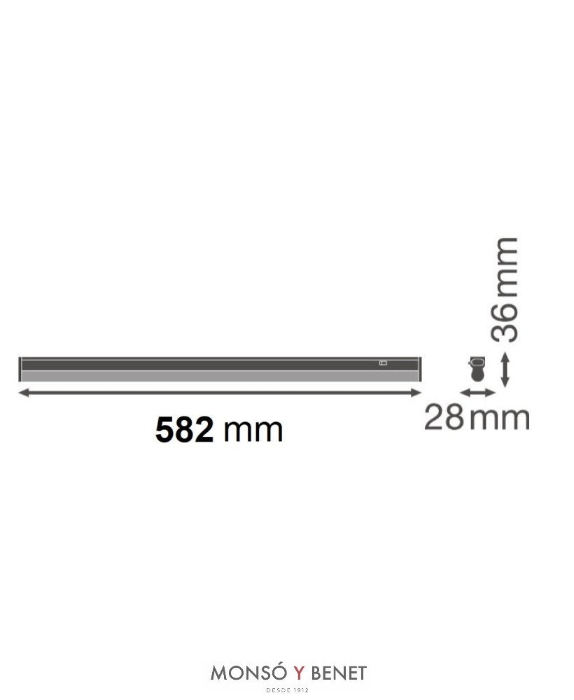 EQUIPO LINEAR COMPACT SWITCH ENLAZABLE 8W 4000K