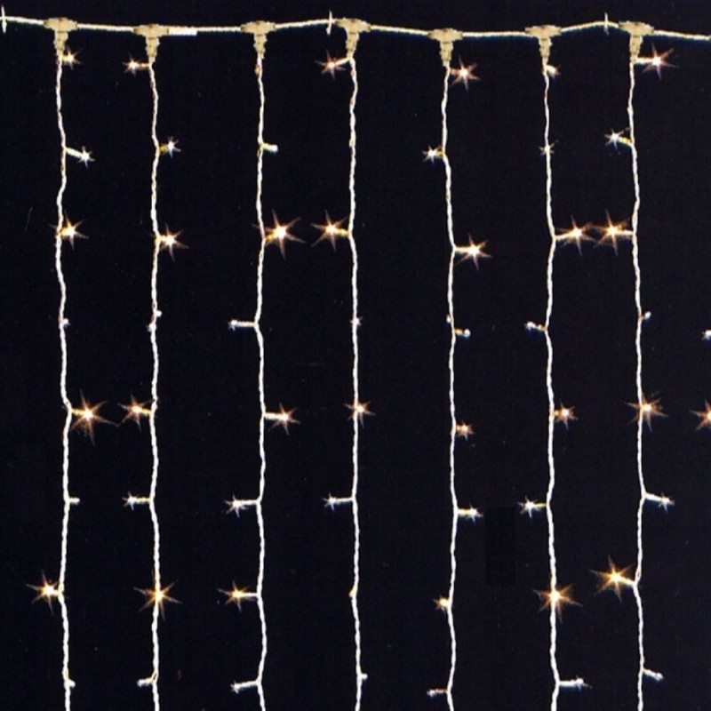 CORTINA 256 LEDS CALIDOS ENLAZABLE D25101