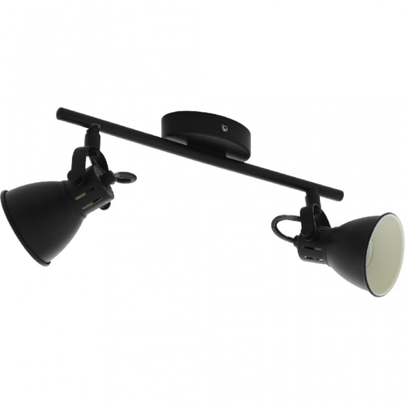 REGLETA 2 FOCOS GU10 AP8398 NEGRO
