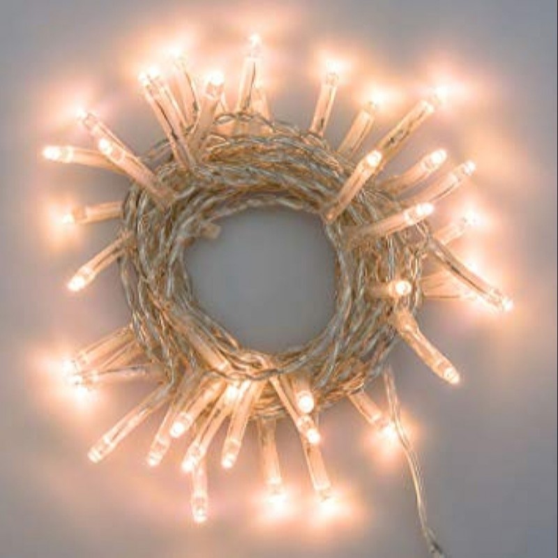 GUIRNALDA 100 LED CALIDO CABLE TRANSP. ENLAZABLE D10101