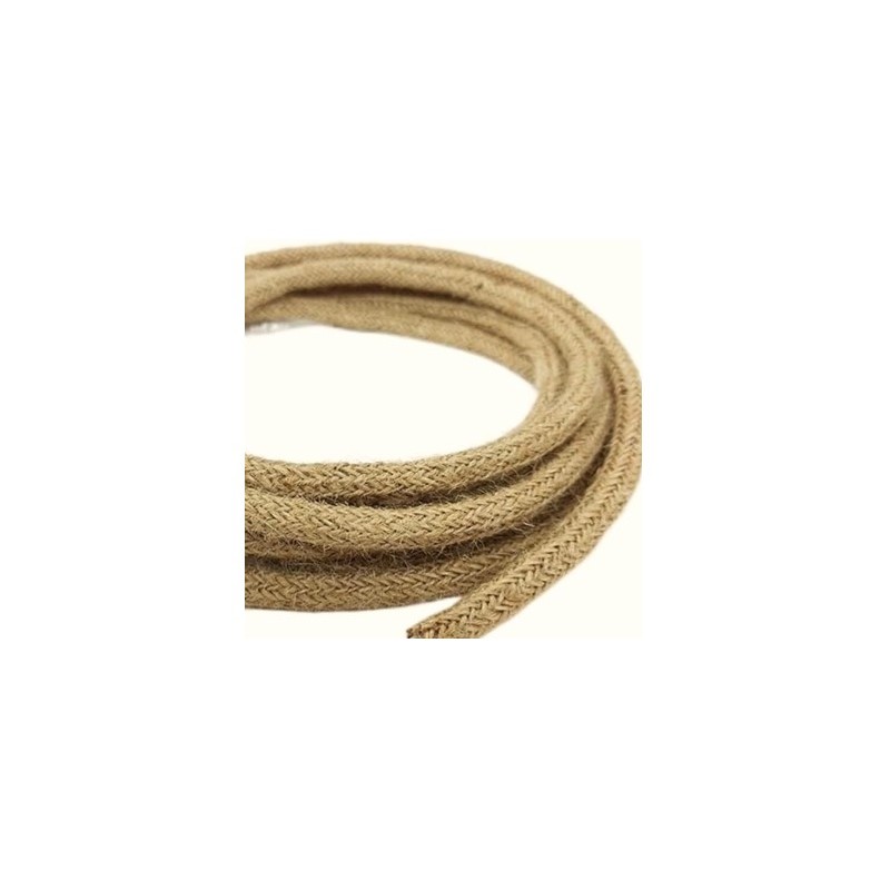 ROLLO 25M.MANGUERA FORRADA DE TEXTIL IMITACION CAÑAMO 2X0.75