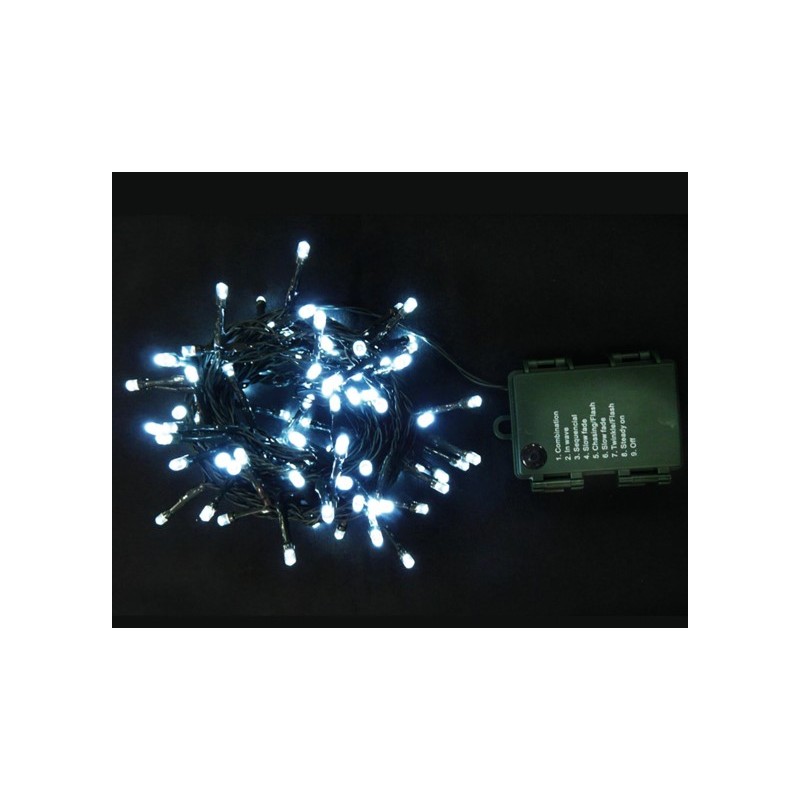 GUIRNALDA 96 LED BLANCOS PROGRAMADOR TEMPORIZADO 8 HORAS D09