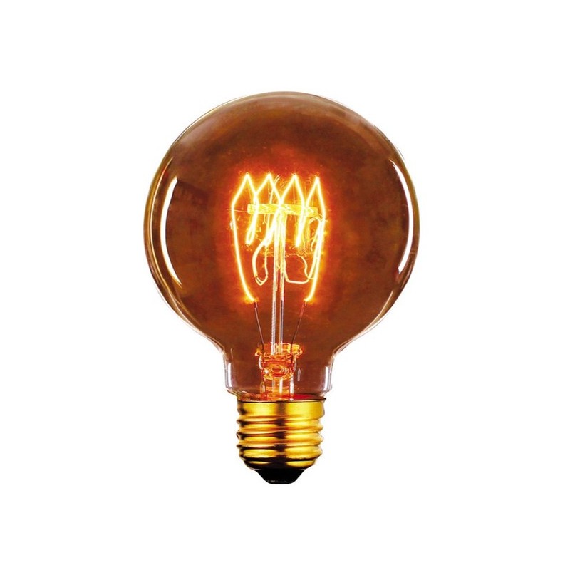 BOMBILLA CARBO GLOBO ESPIRAL CAEG12 125mm.40W. E27