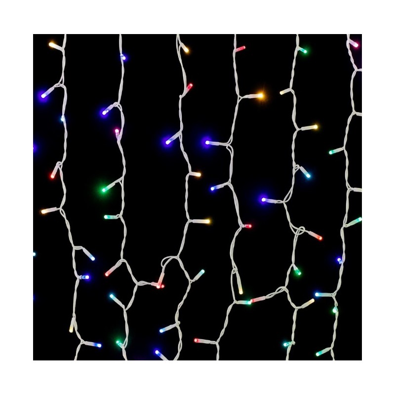CORTINA 400 LED RGB ENLAZABLE CABLE BLANCO IP44 D40918