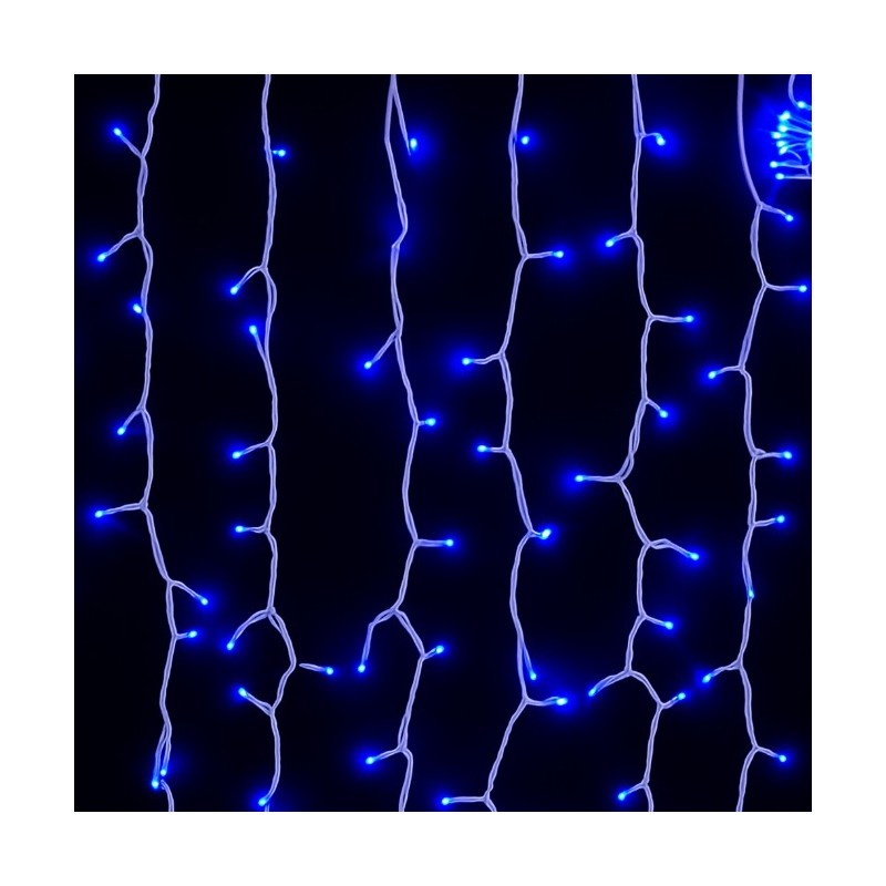 CORTINA 300 LED AZUL EXTERIOR CABLE BLANCO D30312