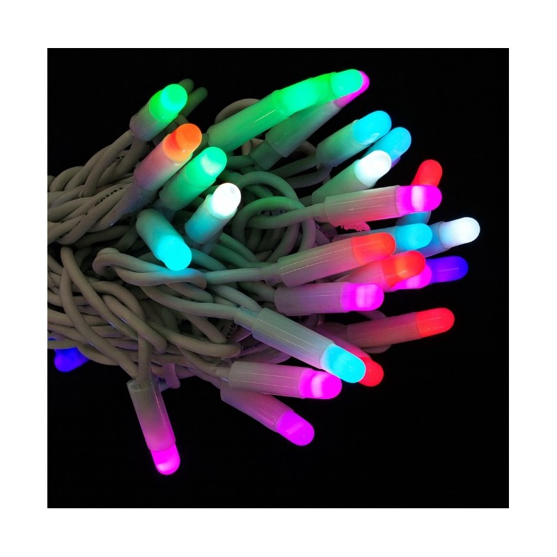 GUIRNALDA 100 LED RGB ENLAZABLE CABLE BLANCO IP44 D10918