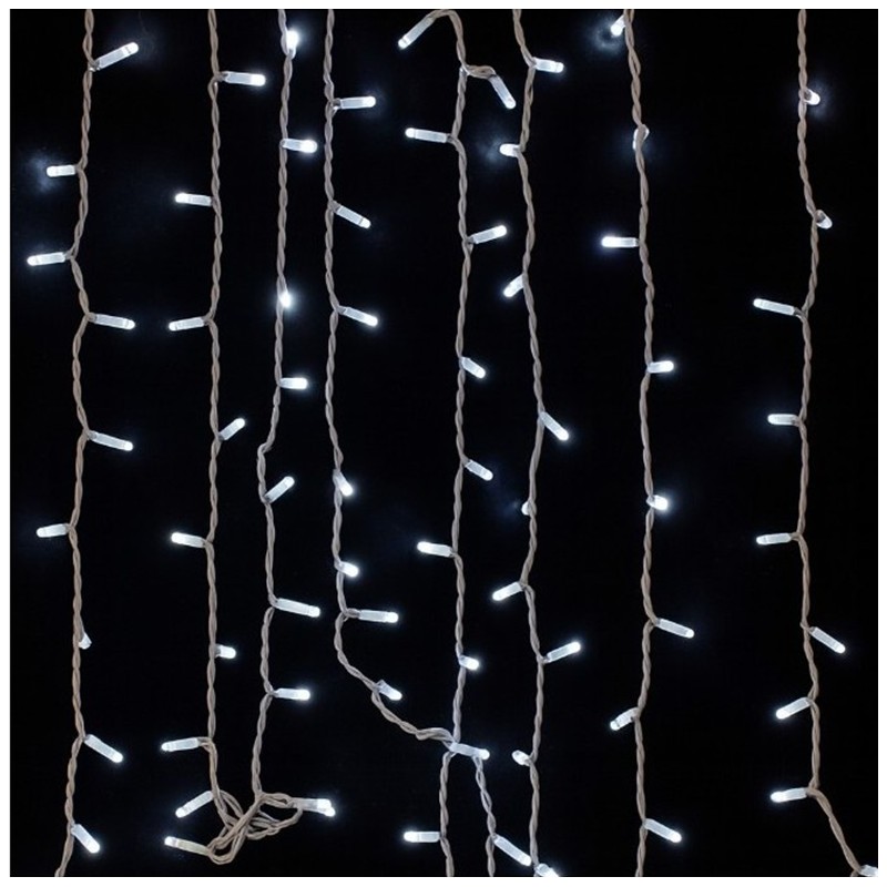 CORTINA 600 LED BLANCO FRIO CABLE BLANCO D60012