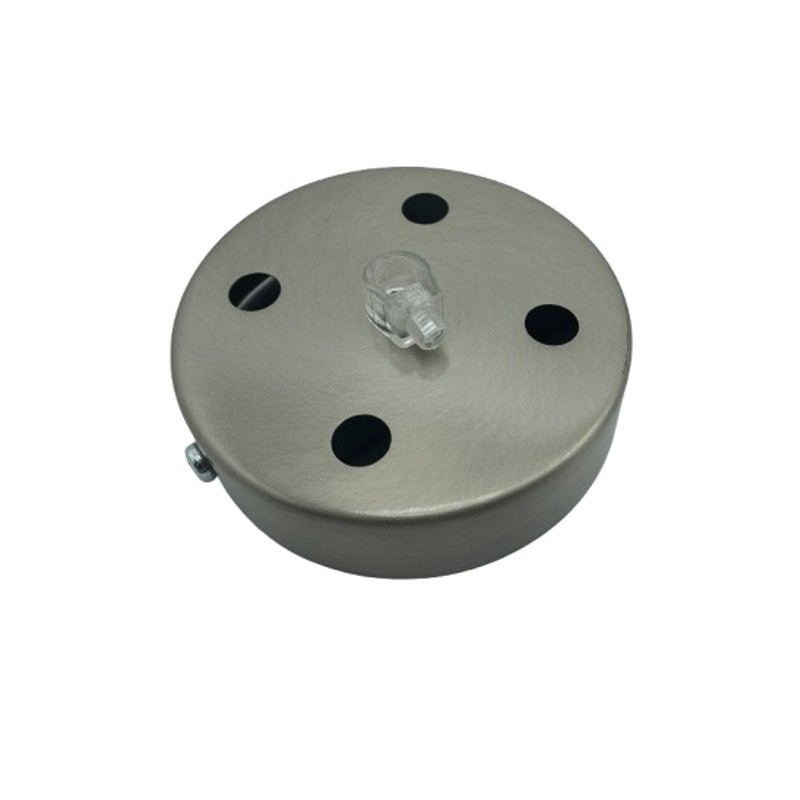 BASE SOPORTE TECHO 90MM. 5 SALIDAS B-590 PLATA
