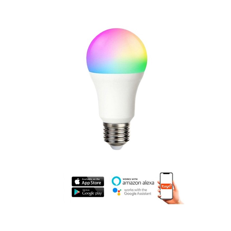 BOMBILLA LED STANDARD SMART WIFI DIMABLE RGB 230V- 9W. E27