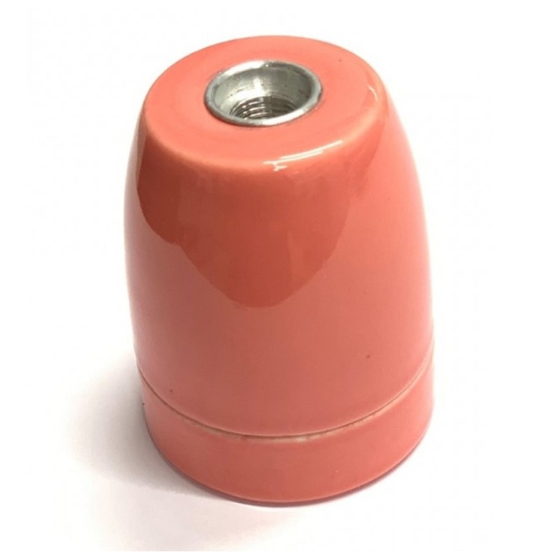 PORTALAMPARAS PORCELANA E27 12545 ROSA CLARO