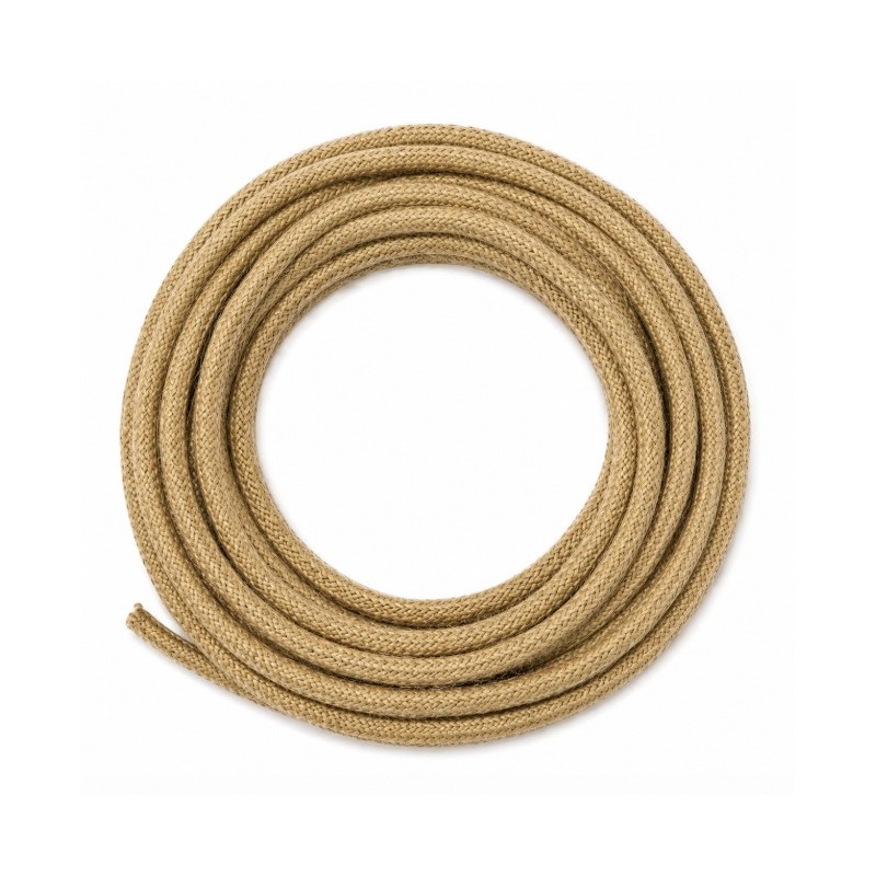 ROLLO 25M.MANGUERA FORRADA DE TEXTIL IMITACION CAÑAMO 2X0.75